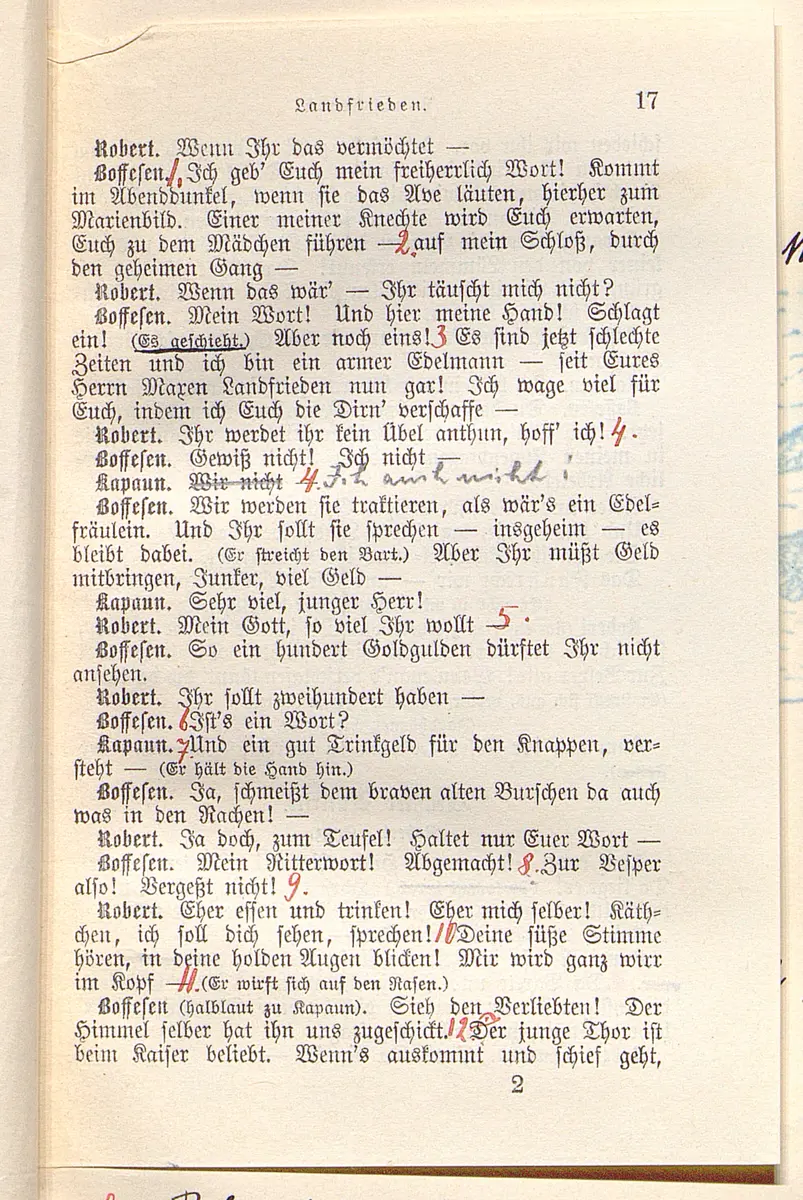 Landfrieden. Deutsche Komödie in drei Aufzügen