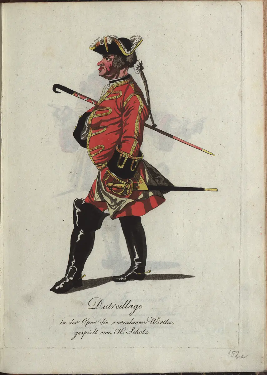 Die vornehmen Wirte, Titel in Vorlageform: Die vornehmen Wirthe, Titel der Serie: Auswahl schöner Costumes für Theater- und Ball-Anzüge