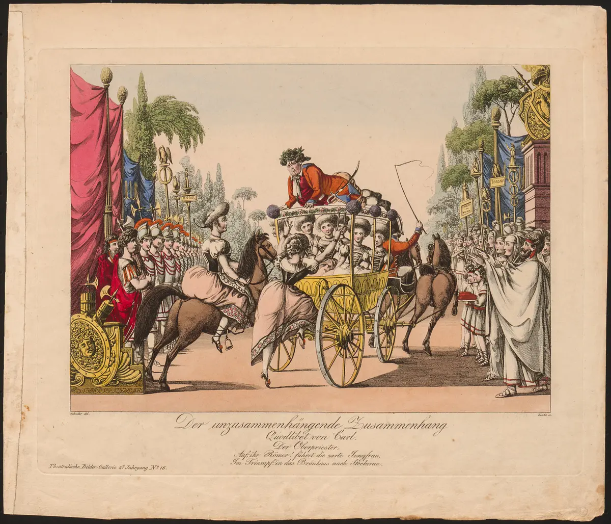 Der unzusammenhängende Zusammenhang, Titel der Serie: Theatralische Bilder-Gallerie, Name der Zeitschrift: Wiener Theaterzeitung