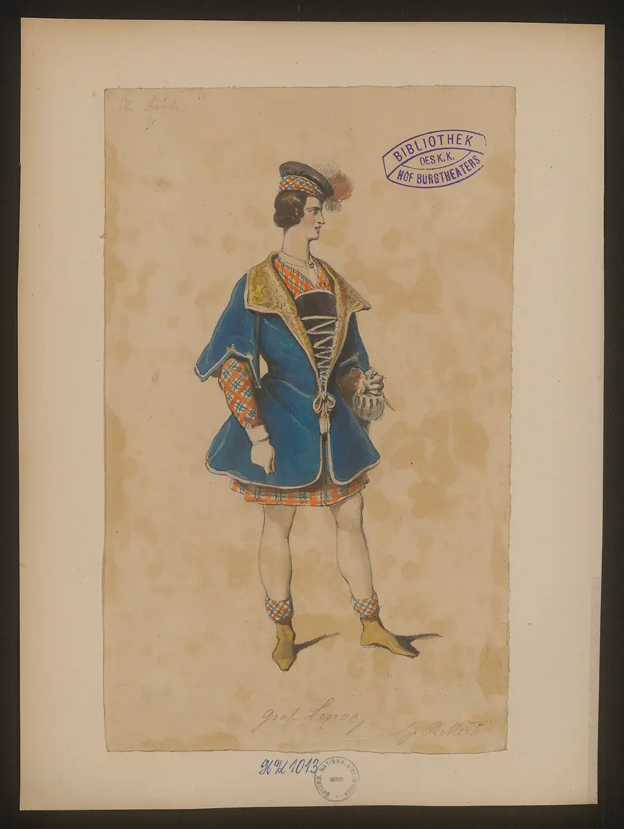 Die Körbe, Titel der Serie: Figurinen des k.k. Hof-Burgtheaters