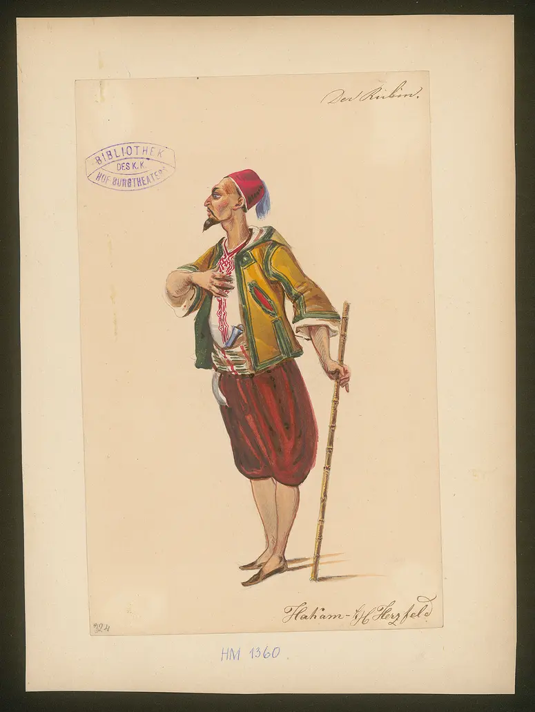 Der Rubin, Titel der Serie: Figurinen des k.k. Hof-Burgtheaters