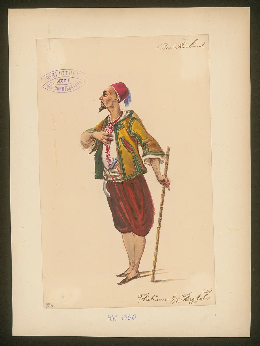 Der Rubin, Titel der Serie: Figurinen des k.k. Hof-Burgtheaters