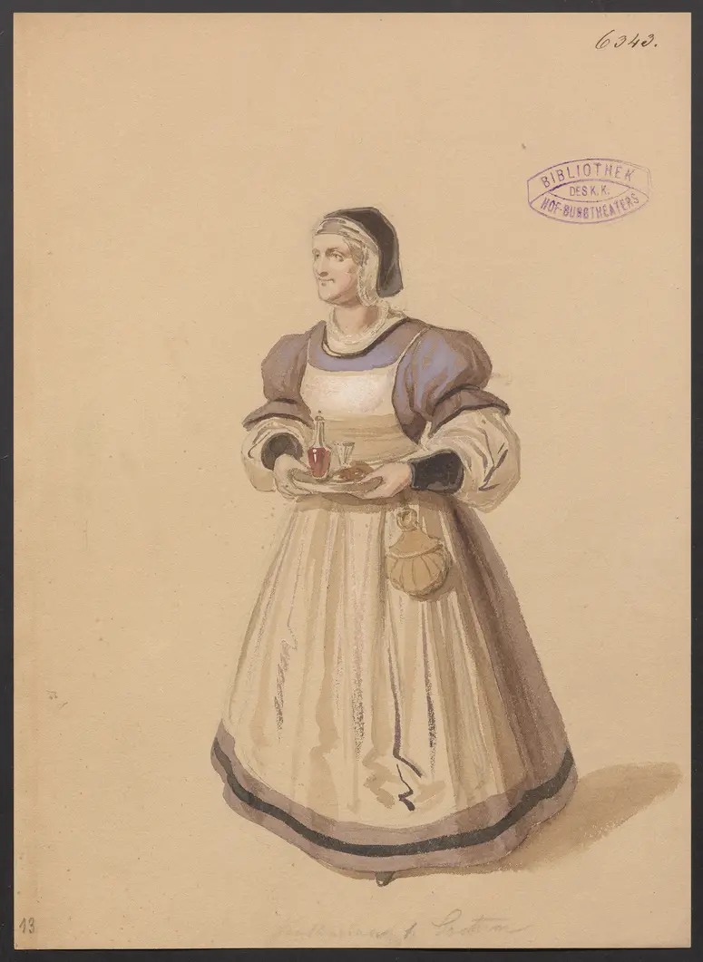 Düweke, Titel der Serie: Figurinen des k.k. Hof-Burgtheaters