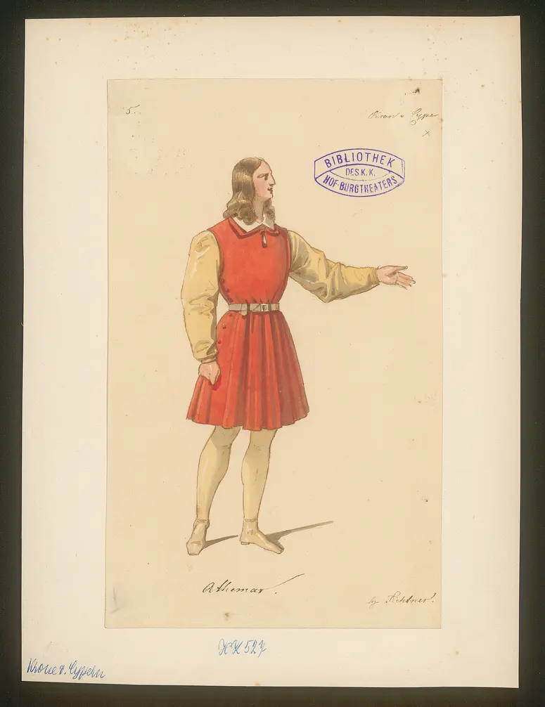 Die Krone von Cypern, Titel der Serie: Figurinen des k.k. Hof-Burgtheaters