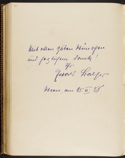Gästebuch. Atelier Franz-Xaver Setzer, Wien