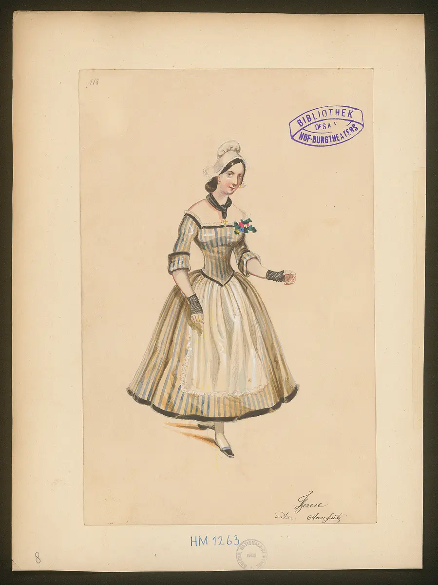 Michel Perrin, der Spion wider Willen, Titel der Serie: Figurinen des k.k. Hof-Burgtheaters