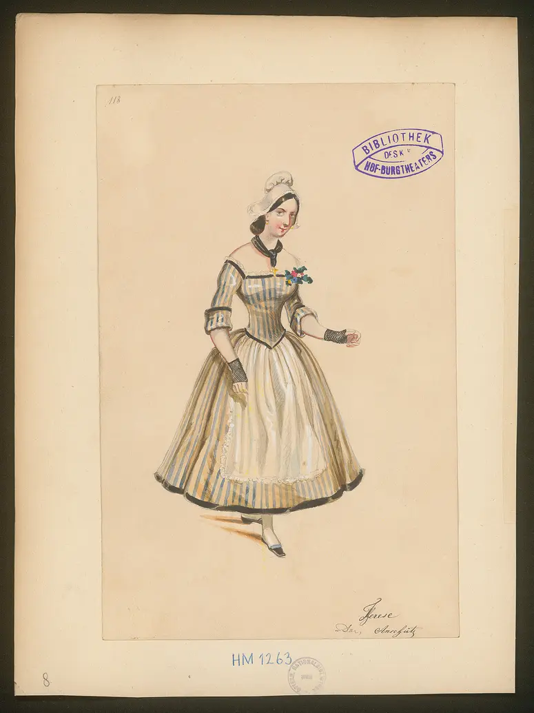 Michel Perrin, der Spion wider Willen, Titel der Serie: Figurinen des k.k. Hof-Burgtheaters