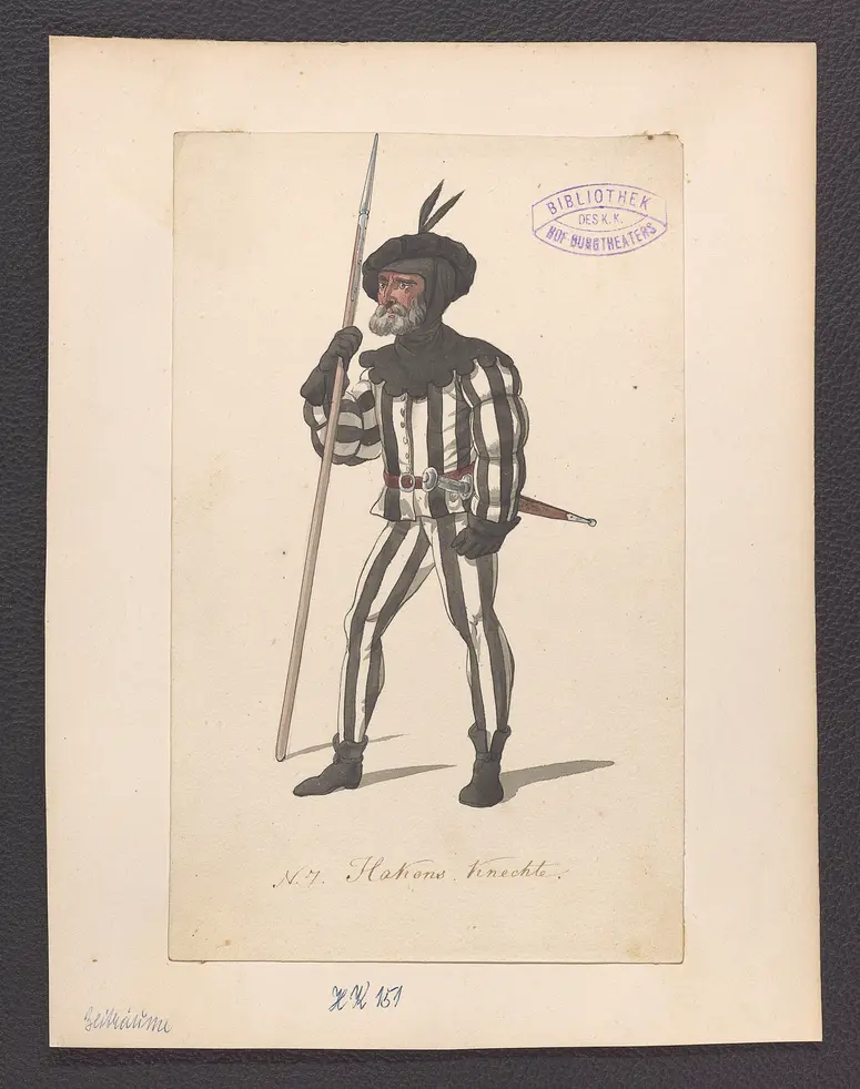 Die Zeitalter, Alternativtitel: Die Zeiträume, Titel der Serie: Figurinen des k.k. Hof-Burgtheaters