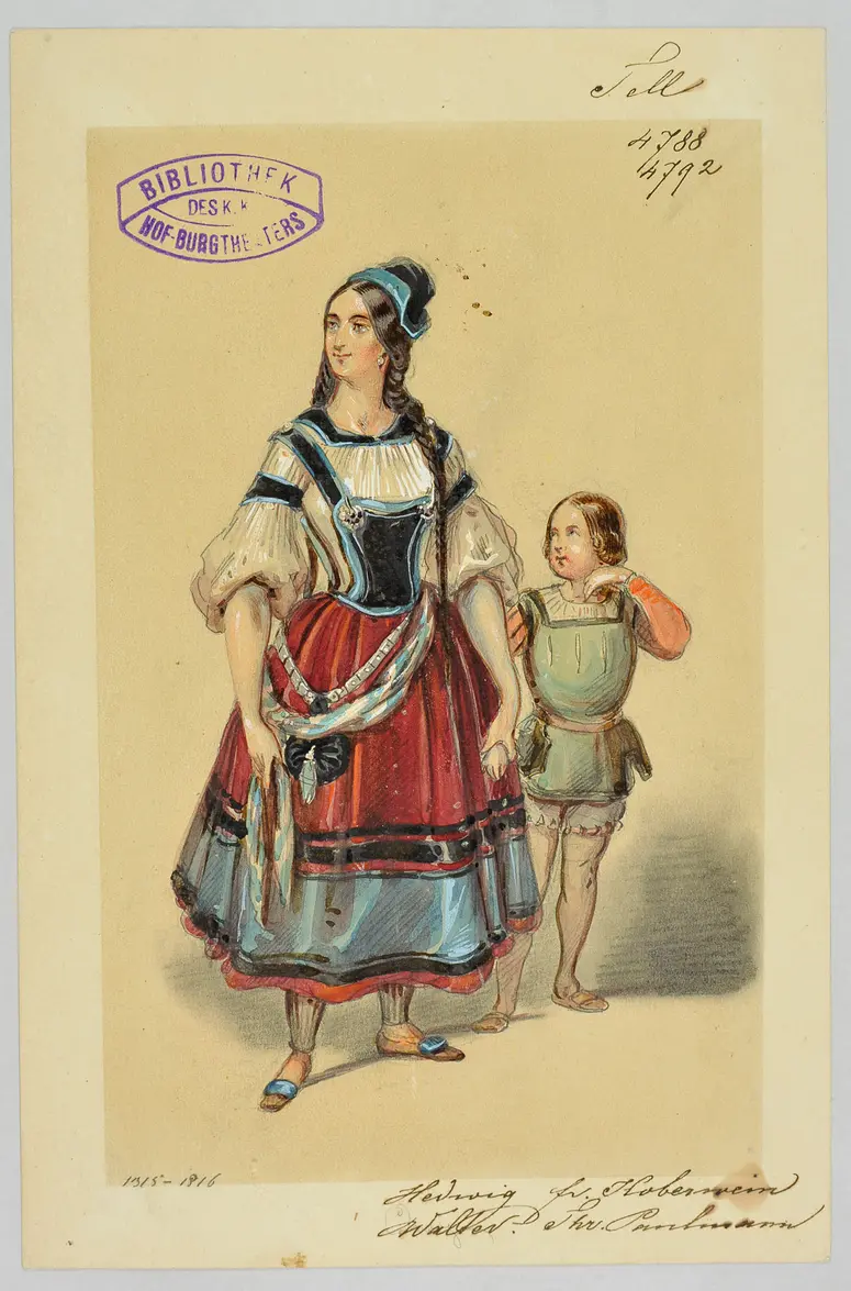 Wilhelm Tell, Titel der Serie: Figurinen des k.k. Hof-Burgtheaters