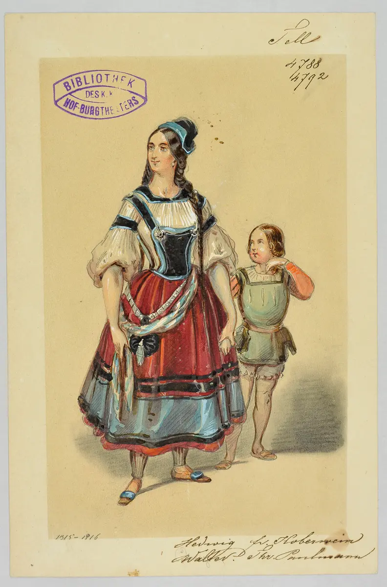 Wilhelm Tell, Titel der Serie: Figurinen des k.k. Hof-Burgtheaters