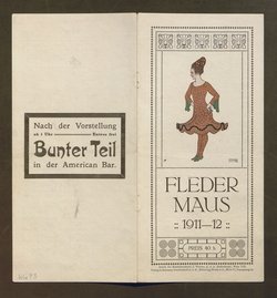 Kabarett Fledermaus, Titel in Vorlageform: Fledermaus 1911-12, Verweis auf Stücktitel: Das Viereck, Verweis auf Stücktitel: Das Wartehäuschen