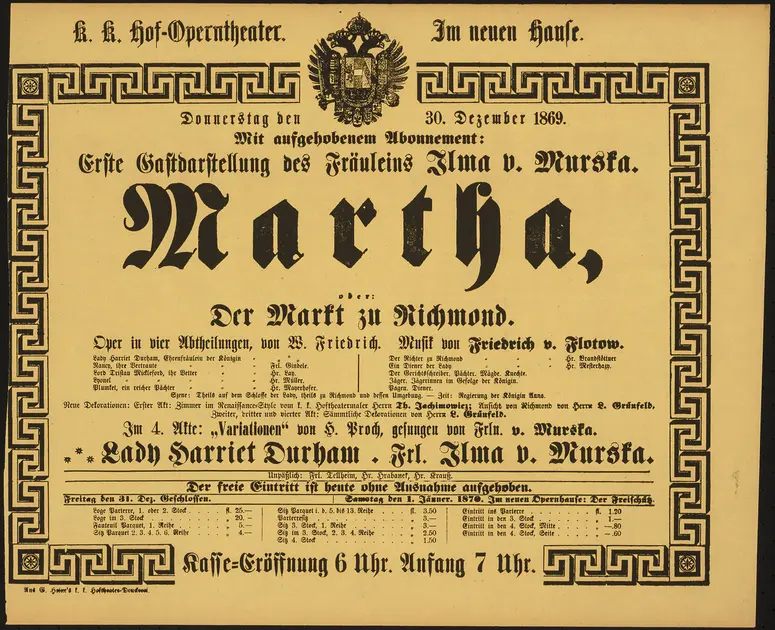 Martha oder Der Markt von Richmond