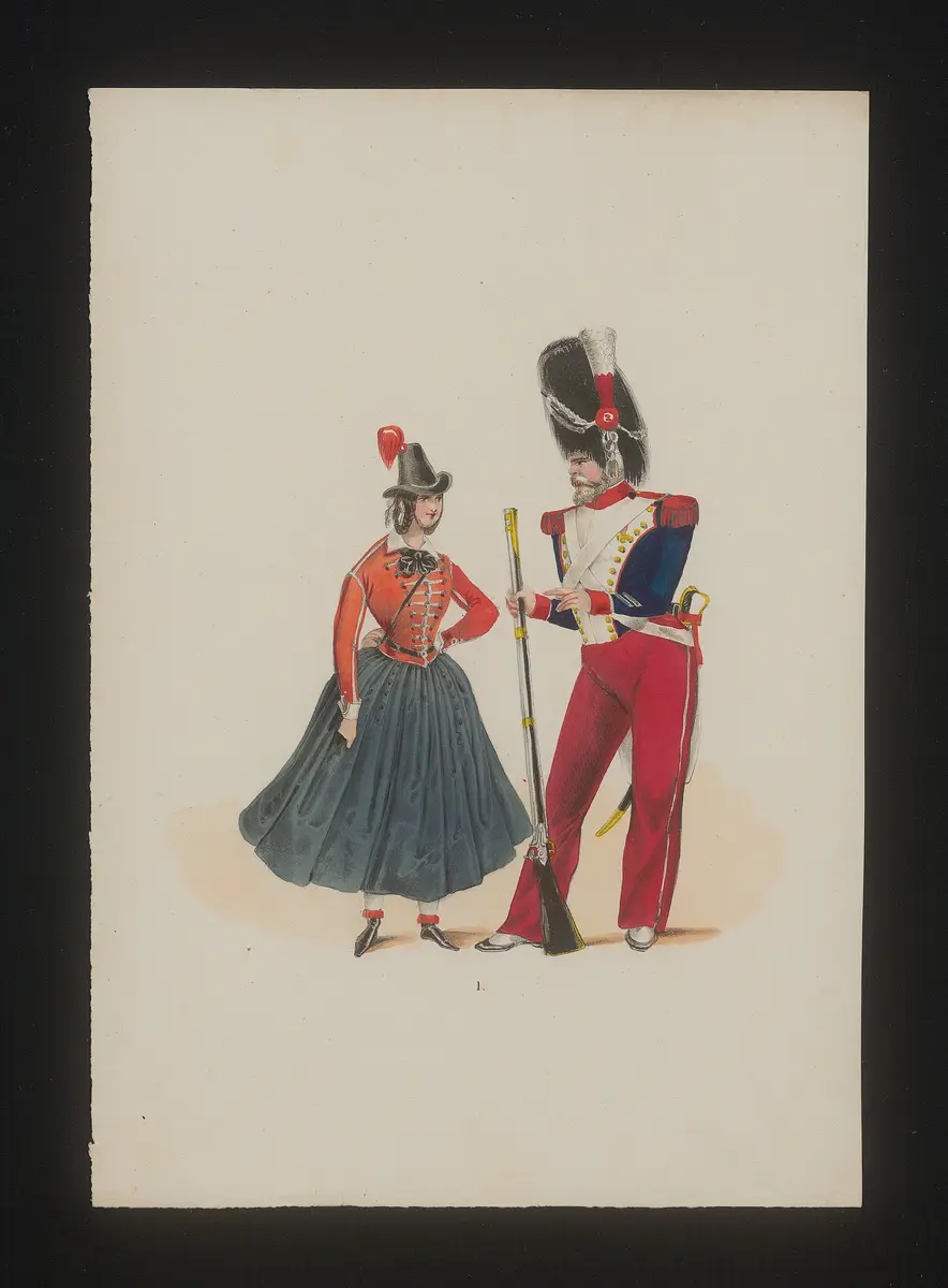 Die Regimentstochter, Weiterer Titel: National Costume, Titel der Serie: Neue Costume-Sammlung verschiedener Zeiten und Nationen