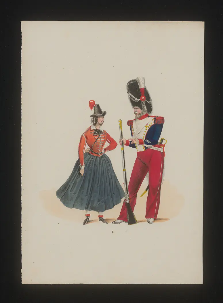 Die Regimentstochter, Weiterer Titel: National Costume, Titel der Serie: Neue Costume-Sammlung verschiedener Zeiten und Nationen