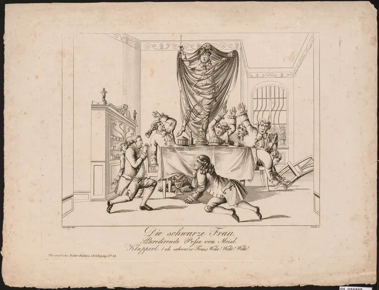 Die schwarze Frau, Titel der Serie: Theatralische Bilder-Gallerie, Name der Zeitschrift: Wiener Theaterzeitung