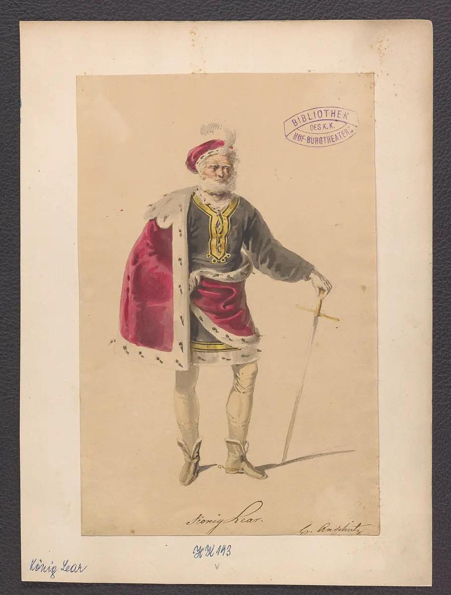 König Lear, Originaltitel: King Lear, Titel der Serie: Figurinen des k.k. Hof-Burgtheaters