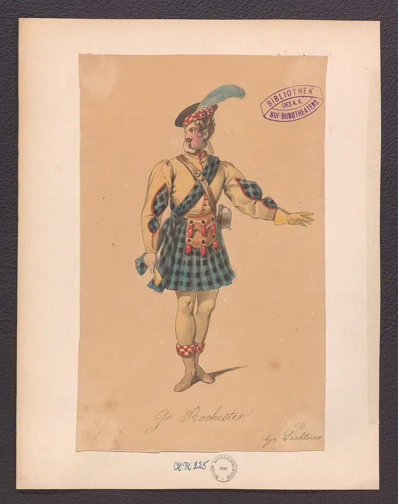 Karl der Zweite, oder Das Labyrinth von Woodstock, Titel der Serie: Figurinen des k.k. Hof-Burgtheaters