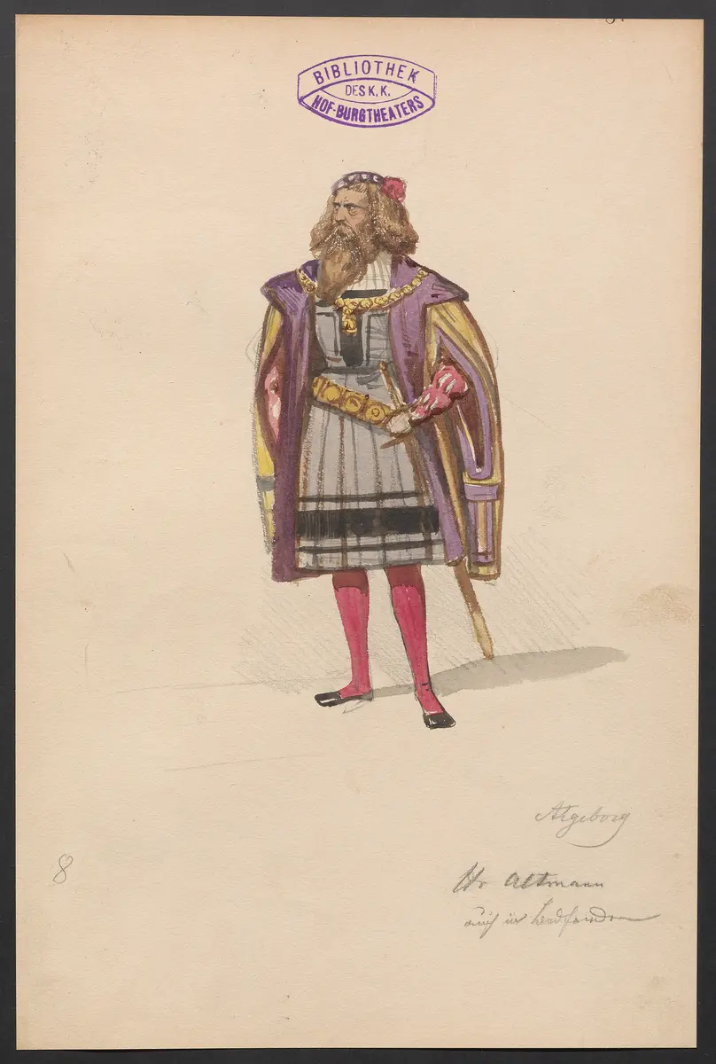 Gustav Wasa, oder Maske für Maske, Titel der Serie: Figurinen des k.k. Hof-Burgtheaters