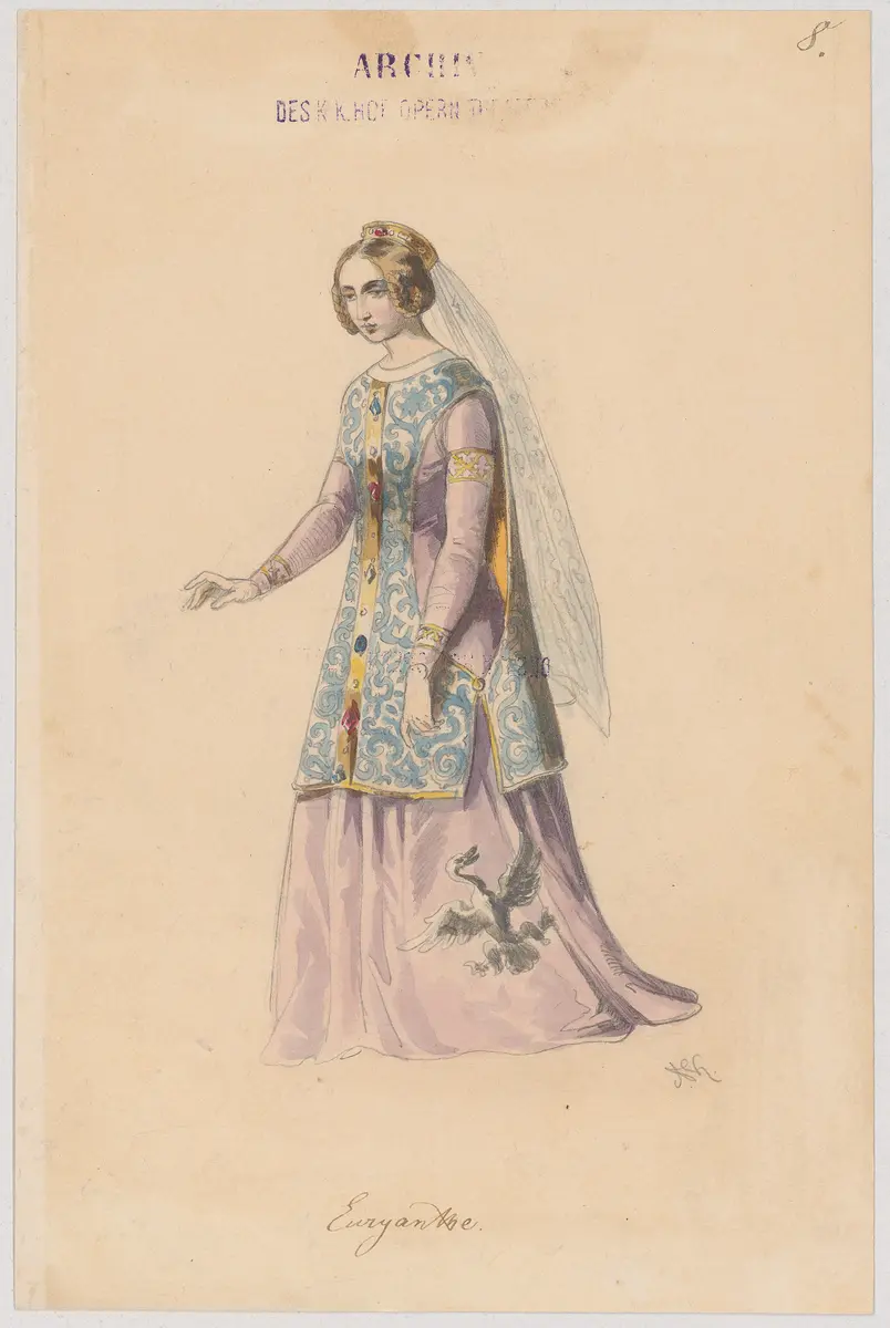 Euryanthe, Titel der Serie: Figurinen des k.k. Hofoperntheaters