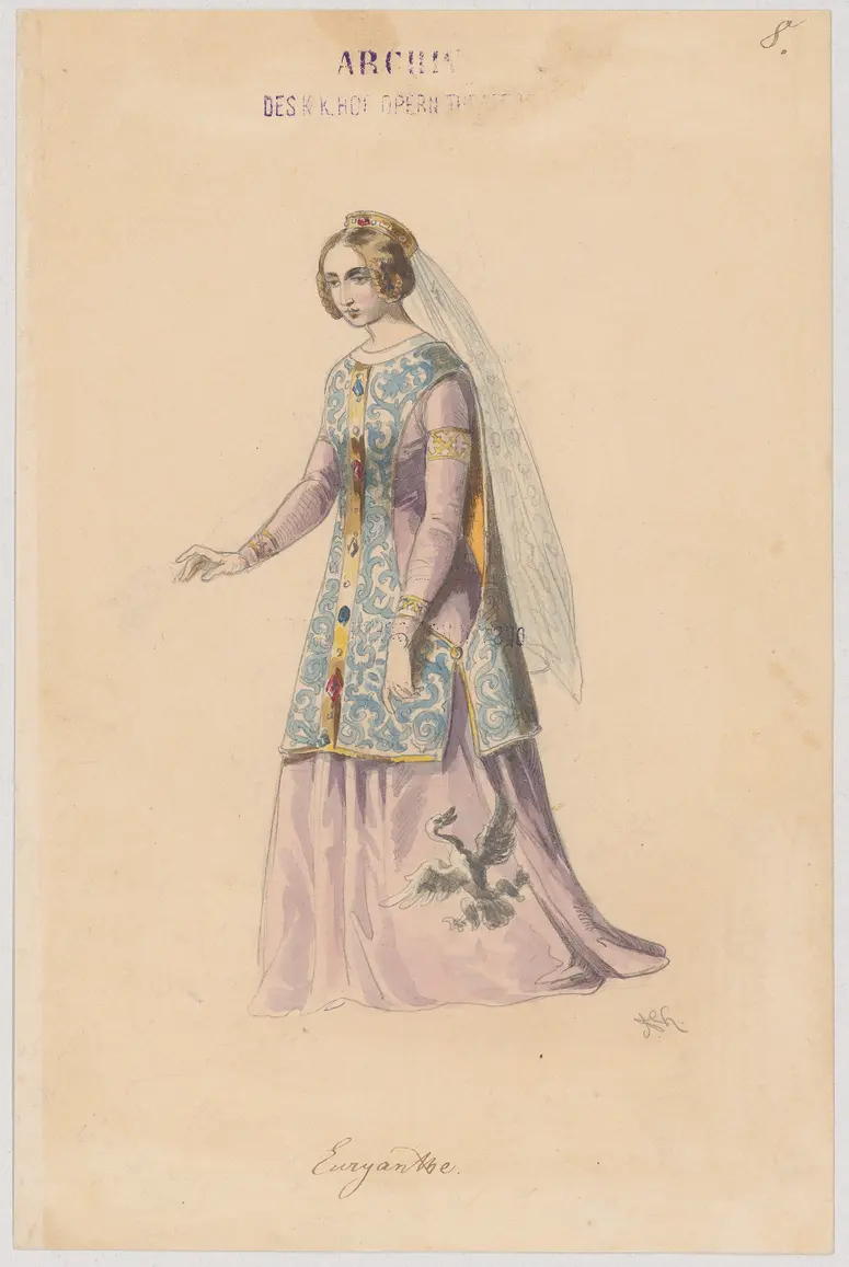Euryanthe, Titel der Serie: Figurinen des k.k. Hofoperntheaters
