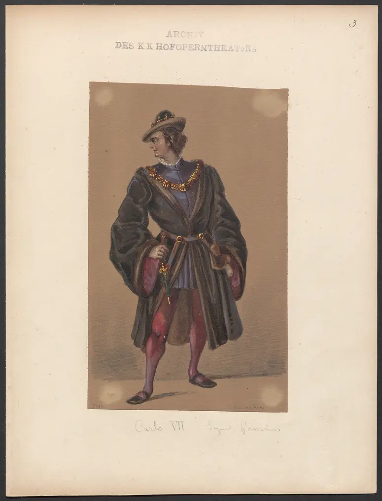 Giovanna d'Arco, Titel der Serie: Figurinen des k.k. Hofoperntheaters