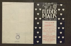 Kabarett Fledermaus, Titel in Vorlageform: Fledermaus Theater und Kabarett, Verweis auf Stücktitel: Die Spieldose, Verweis auf Stücktitel: Der Freimann, Verweis auf Stücktitel: Der Petroleumkönig