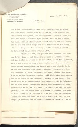 Protokolle der Ausschusssitzungen des Vereines des Deutschen Volkstheaters in Wien