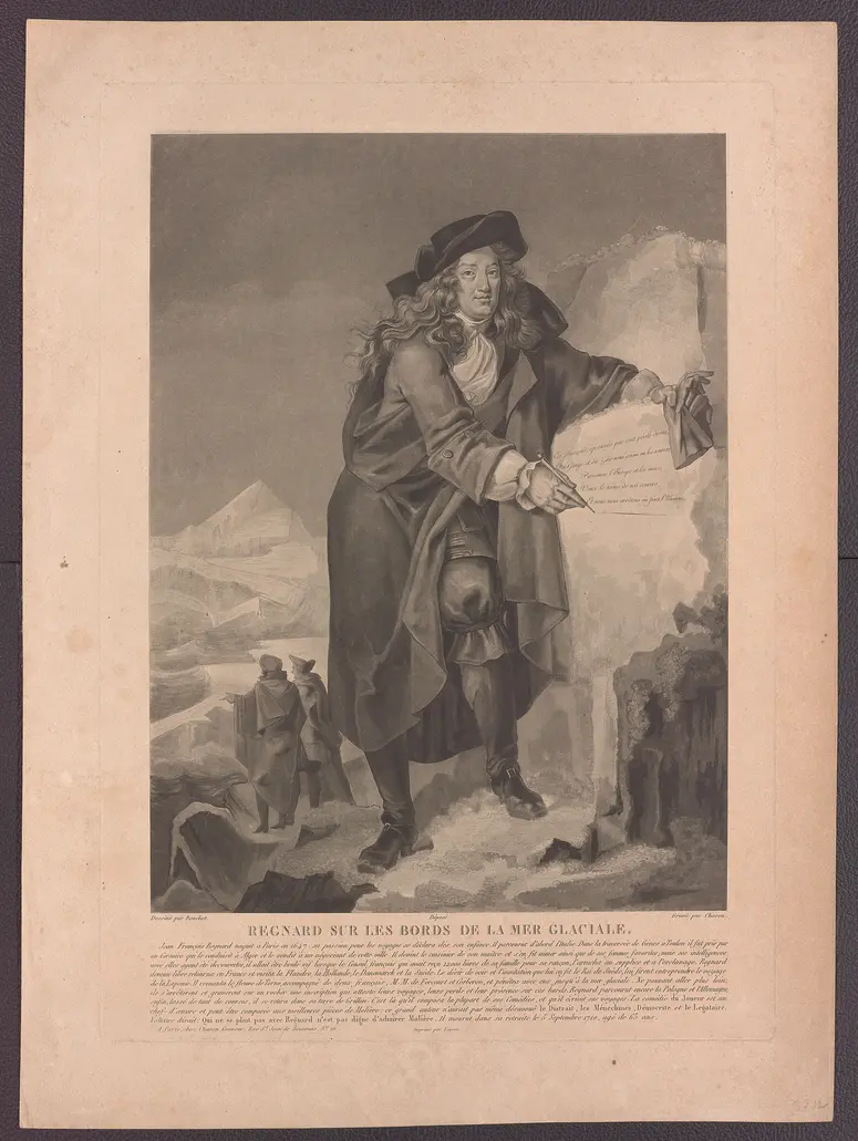Jean François Regnard, Titel in Vorlageform: Regnard sur les boreds de la mer glaciale