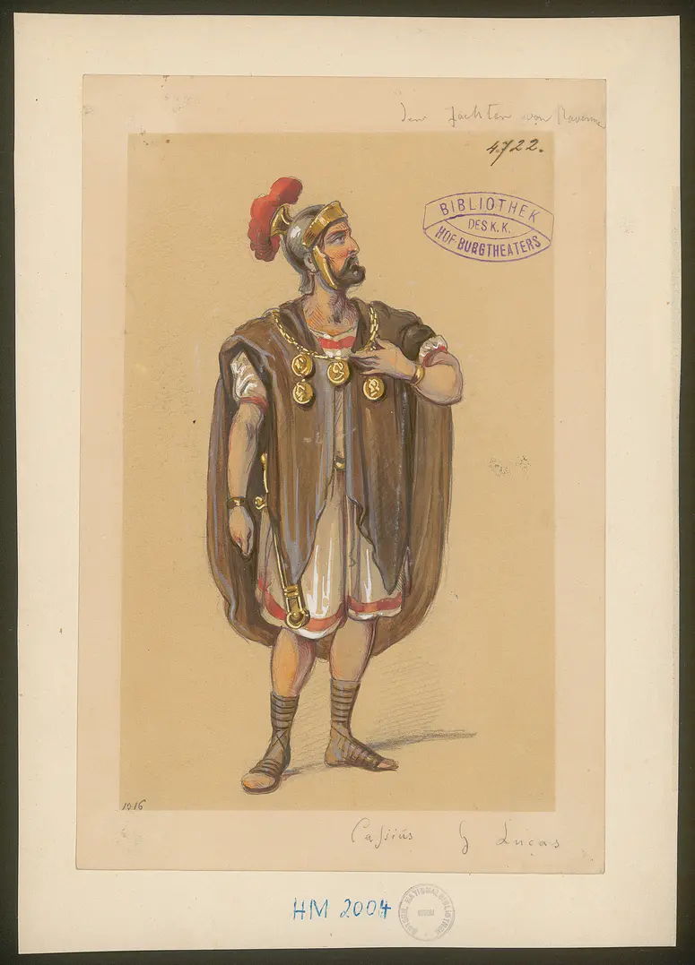 Der Fechter von Ravenna, Titel der Serie: Figurinen des k.k. Hof-Burgtheaters
