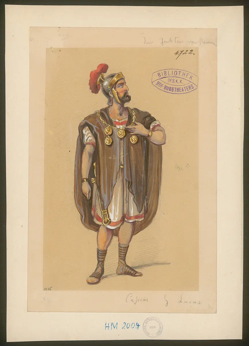 Der Fechter von Ravenna, Titel der Serie: Figurinen des k.k. Hof-Burgtheaters