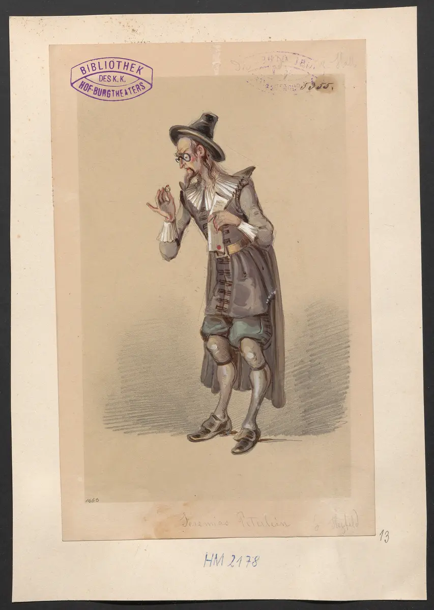 Die Lady von Worsley-Hall, Titel der Serie: Figurinen des k.k. Hof-Burgtheaters