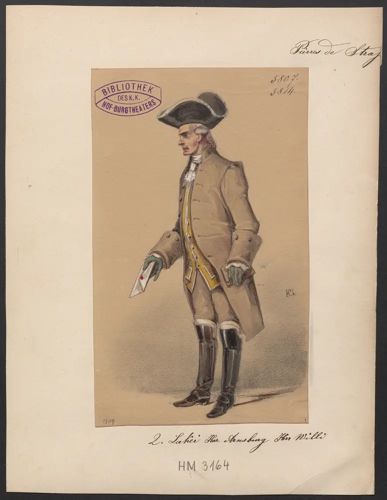 Pierres de Straß, Titel der Serie: Figurinen des k.k. Hof-Burgtheaters