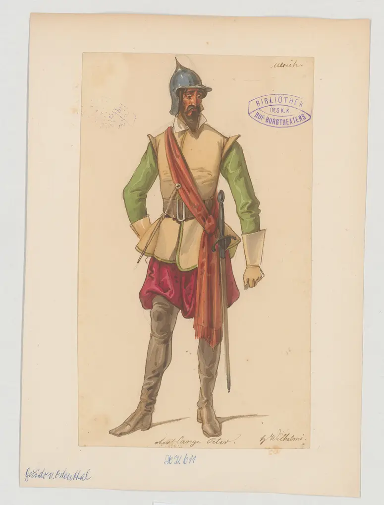 Guido von Ostenthal, Titel der Serie: Figurinen des k.k. Hof-Burgtheaters