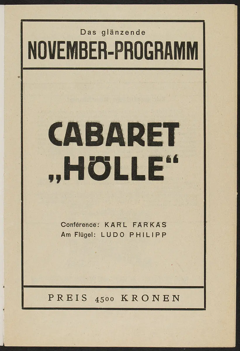 Theater und Kabarett Hölle, Der Mann im Regen