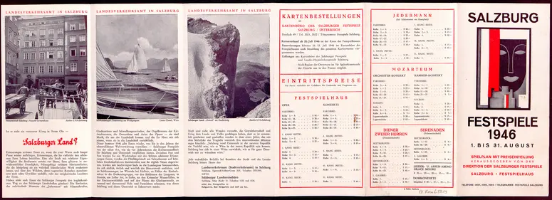 Salzburger Festspiele 1946, Verweis auf Stücktitel: Don Giovanni, Verweis auf Stücktitel: Figaros Hochzeit, Verweis auf Stücktitel: Der Rosenkavalier, Verweis auf Stücktitel: Jedermann, Verweis auf Stücktitel: Der Diener zweier Herren