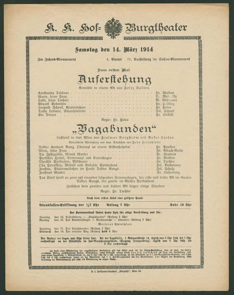 Auferstehung, Vagabunden