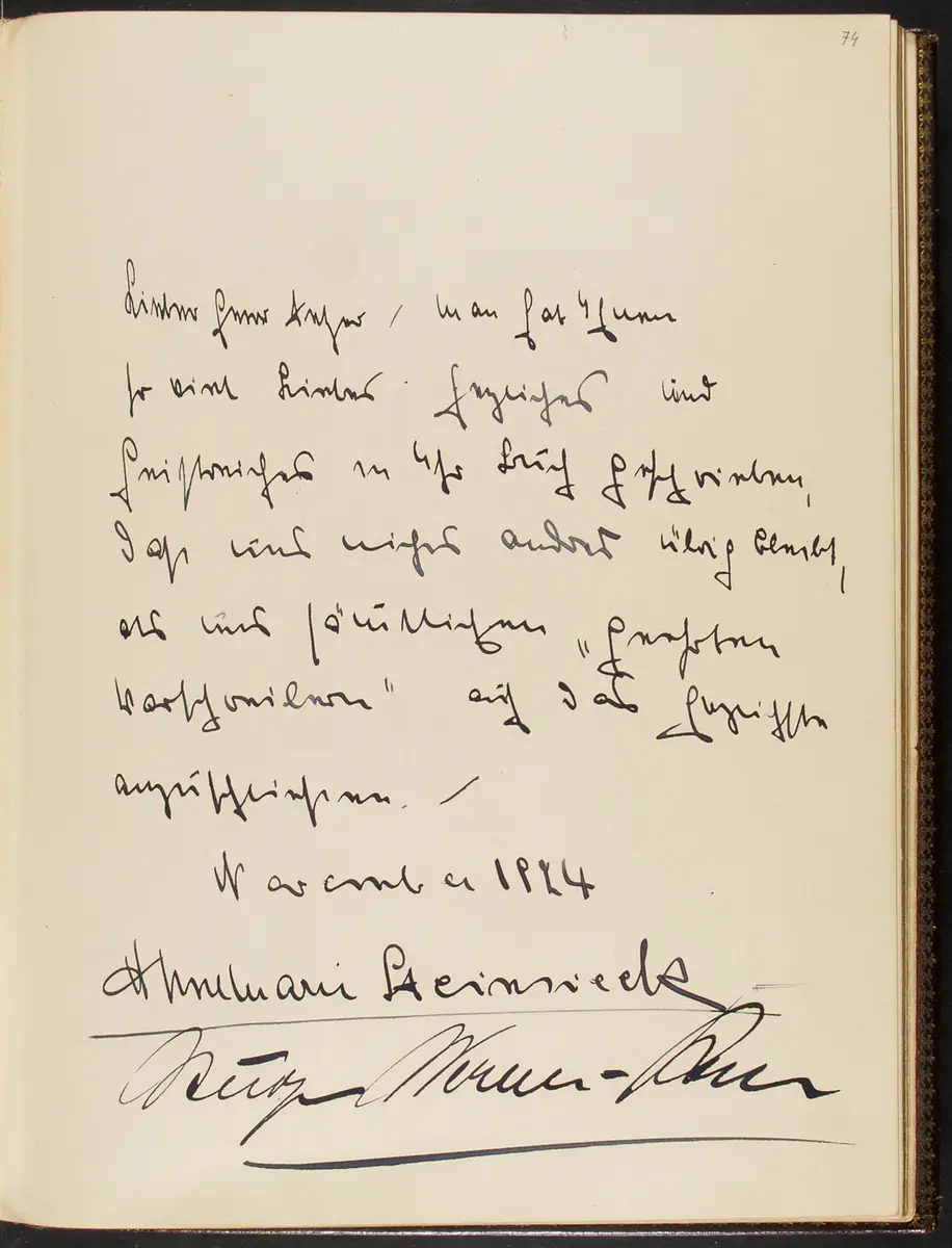 Gästebuch. Atelier Franz-Xaver Setzer, Wien
