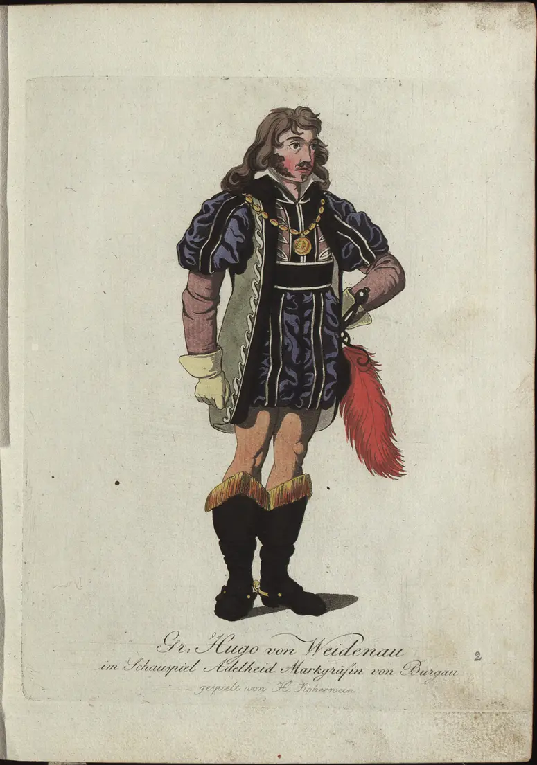 Adelheid Markgräfin von Burgau, Titel der Serie: Auswahl schöner Costumes für Theater- und Ball-Anzüge