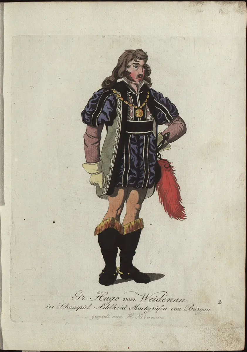 Adelheid Markgräfin von Burgau, Titel der Serie: Auswahl schöner Costumes für Theater- und Ball-Anzüge