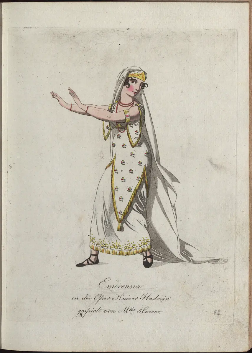 Kaiser Hadrian, Titel der Serie: Auswahl schöner Costumes für Theater- und Ball-Anzüge