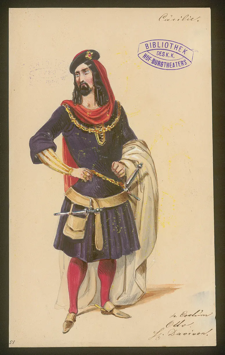 Cäcilia von Albano, Titel der Serie: Figurinen des k.k. Hof-Burgtheaters