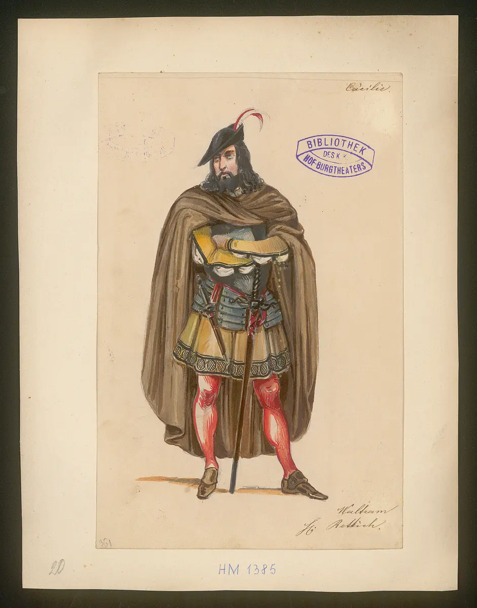 Cäcilia von Albano, Titel der Serie: Figurinen des k.k. Hof-Burgtheaters