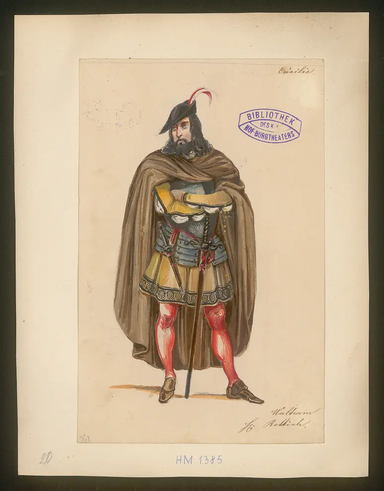 Cäcilia von Albano, Titel der Serie: Figurinen des k.k. Hof-Burgtheaters