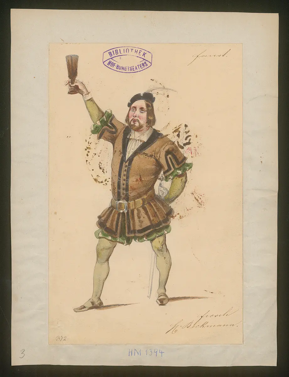 Faust 1. Teil, Suchtitel: Faust I, Titel der Serie: Figurinen des k.k. Hof-Burgtheaters