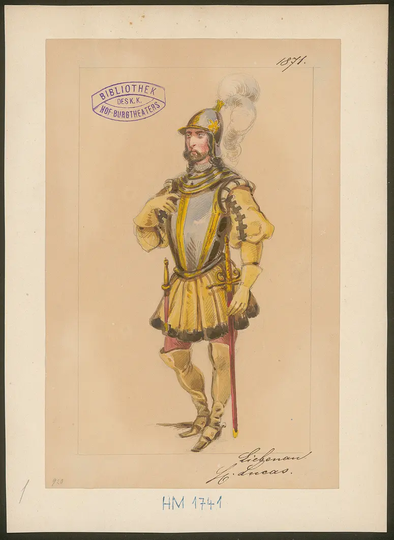 Liebhaber und Nebenbuhler in einer Person, oder Der Waffenschmied von Worms, Suchtitel: Liebhaber und Nebenbuhler in einer Person, Titel der Serie: Figurinen des k.k. Hof-Burgtheaters