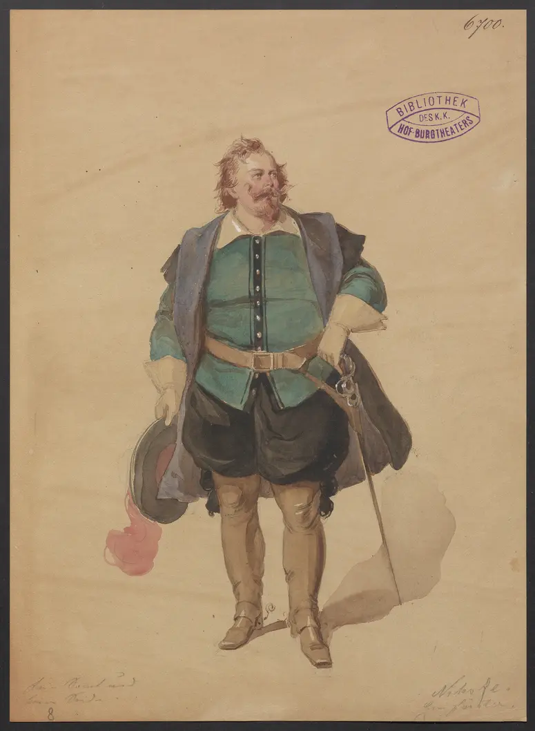 Don Juan de Austria, Titel der Serie: Figurinen des k.k. Hof-Burgtheaters
