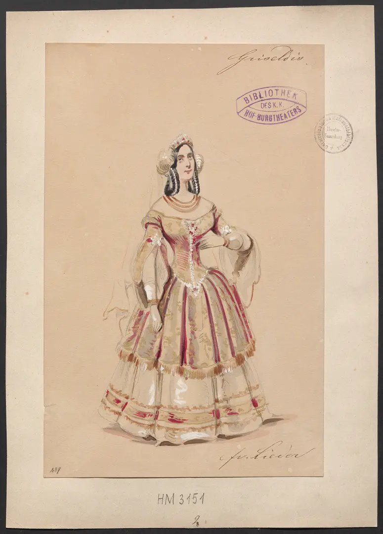 Griseldis, Titel der Serie: Figurinen des k.k. Hof-Burgtheaters