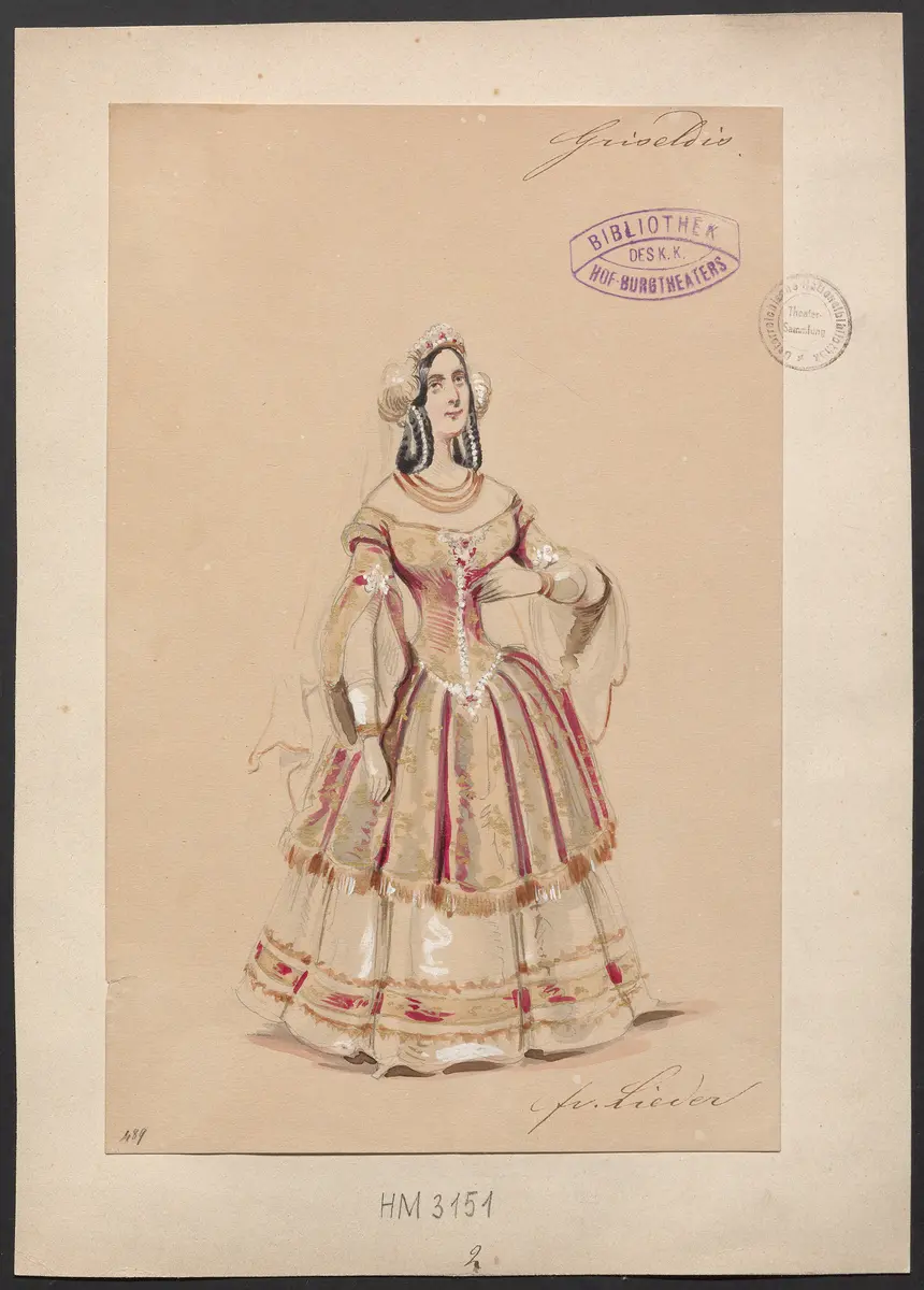 Griseldis, Titel der Serie: Figurinen des k.k. Hof-Burgtheaters
