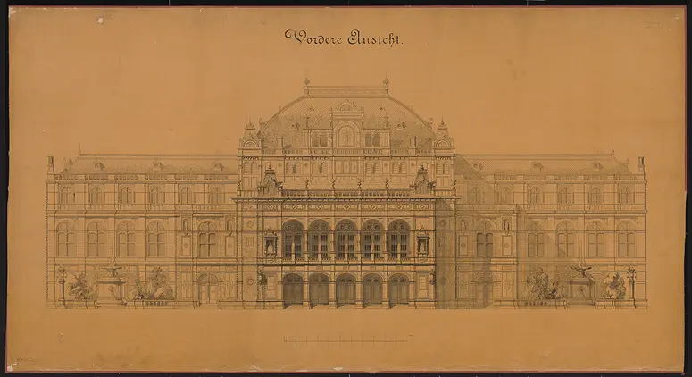 K. u. K. Hof-Opernhaus, Vordere Ansicht
