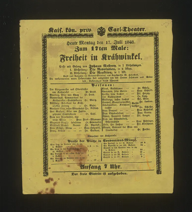 Freiheit in Krähwinkel